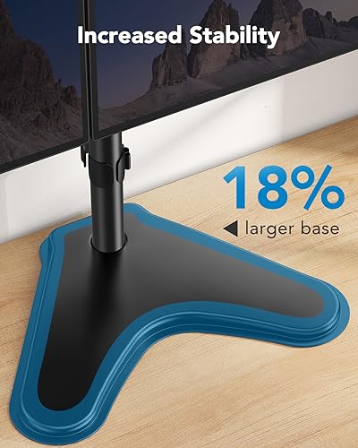 HUANUO Adjustable Dual Monitor Stand for 32-Inch Screens