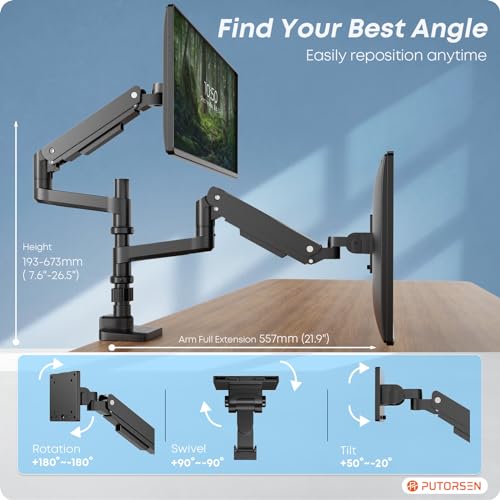 Premium Dual Monitor Arm for Ultrawide Screens