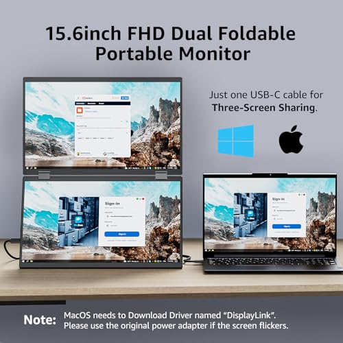 Upperizon 15.6" 1080P Laptop Screen Extender Monitor