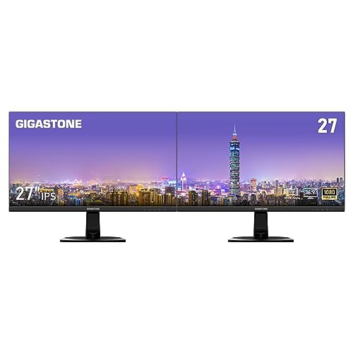 Gigastone 27" IPS LED Dual Monitor Bundle