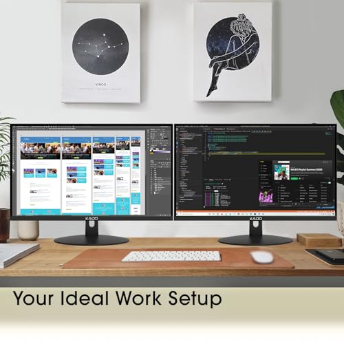 Kado 20" Dual Monitor Setup with Built-in Speakers