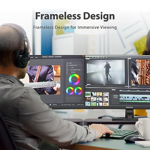 Gigastone 27" IPS LED Dual Monitor Bundle