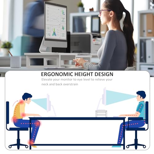 POXAKA Adjustable Dual Monitor Stand Riser 30