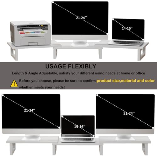 POXAKA Adjustable Dual Monitor Stand Riser 30