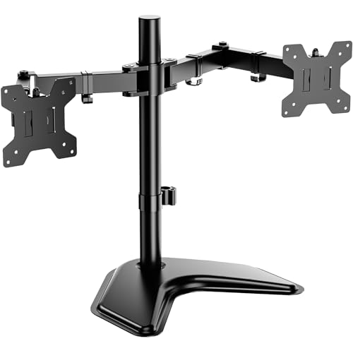 Dual LCD Monitor Desk Mount – Adjustable, Black