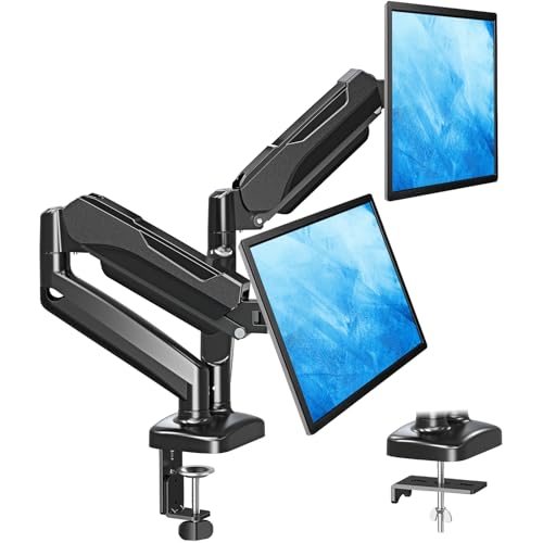 MOUNTUP Dual Adjustable Monitor Stand - Black