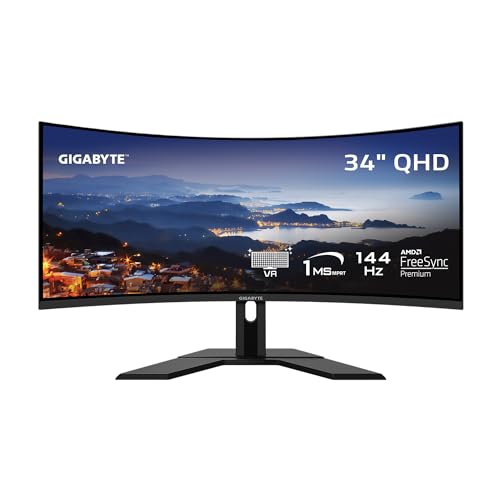 GIGABYTE G34WQC A 34” Curved Gaming Monitor