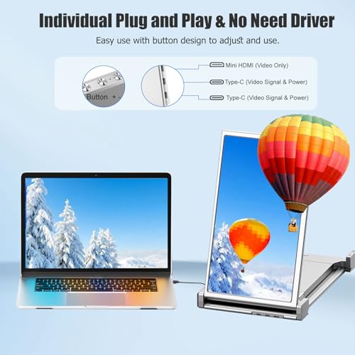 14" FHD Laptop Screen Extender - Triple Monitor Solution