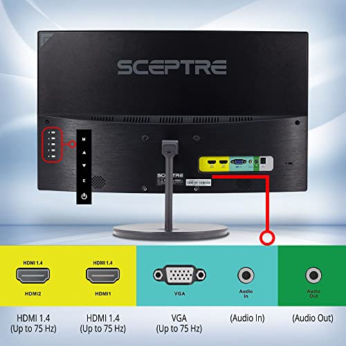 Sceptre 24" Curved Gaming Monitor, 1080p, Black
