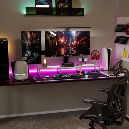 POXAKA Adjustable Dual Monitor Stand Riser 30