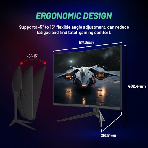 Skytech 27" Curved Gaming Monitor - 180Hz QHD