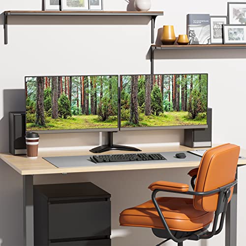 Dual LCD Monitor Desk Mount – Adjustable, Black