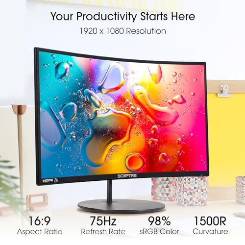 Nowco 24'' Curved 75Hz Gaming Monitor - Full HD