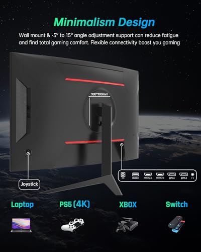 KTC 27" 1440P Curved Gaming Monitor, 170Hz