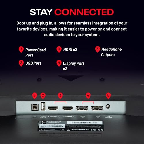 Skytech 27" Curved Gaming Monitor - 180Hz QHD