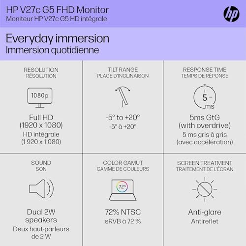 HP V27c G5 27" Curved LCD Monitor