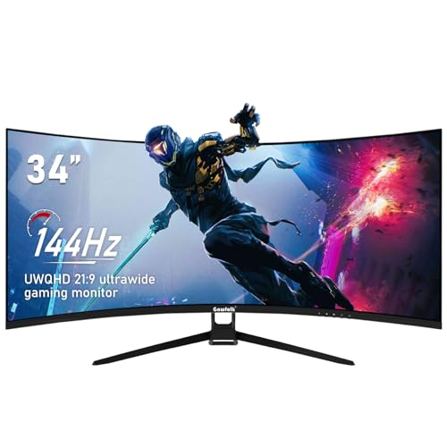 Gawfolk 34" Ultrawide 144Hz Curved Gaming Monitor