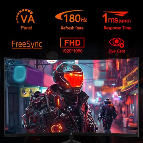 Z-Edge 24" Curved Gaming Monitor with 180Hz Refresh