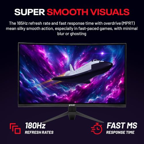 Skytech 27" Curved Gaming Monitor - 180Hz QHD
