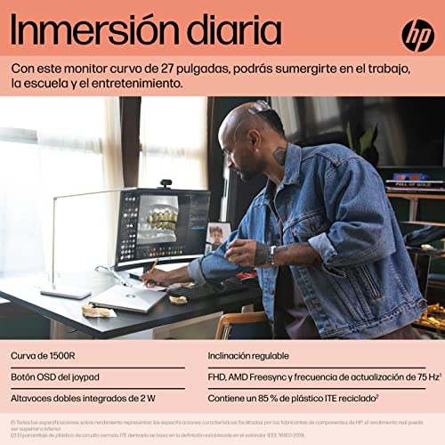 HP V27c G5 27-Inch FHD Curved Monitor