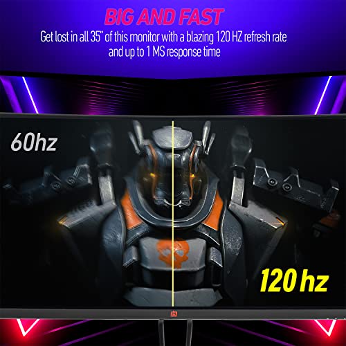 35” Ultrawide Curved Gaming Monitor, 120Hz