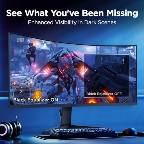 KOORUI 34" Ultrawide Curved Gaming Monitor, 165Hz