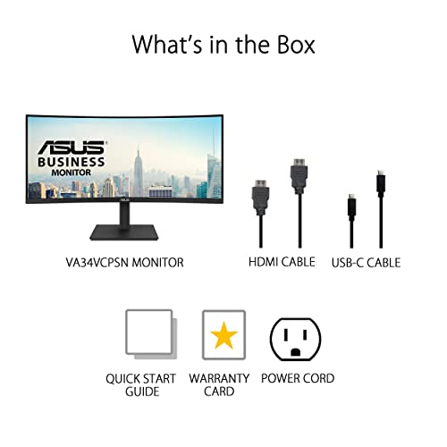ASUS 34" Ultrawide Curved USB-C Monitor
