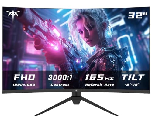 KTC 32" Curved 165Hz Gaming Monitor, FHD