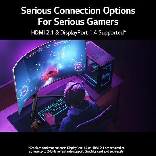 LG 45-Inch Curved OLED Gaming Monitor 240Hz