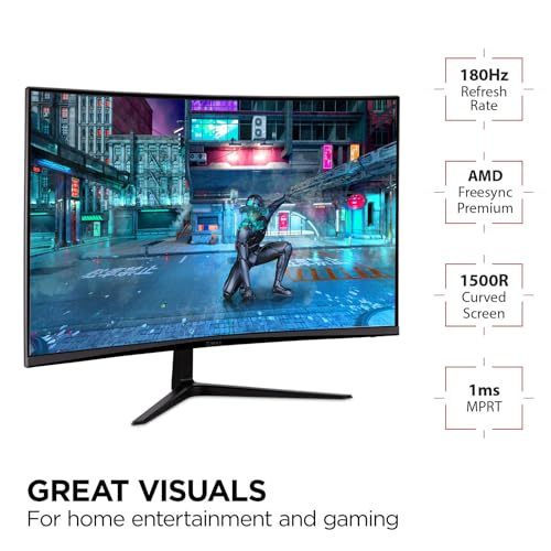 ViewSonic 32" Curved 1080p 180Hz Gaming Monitor
