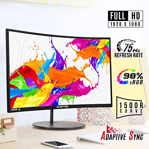 Sceptre 24" Curved 1080p Gaming Monitor, HDMI