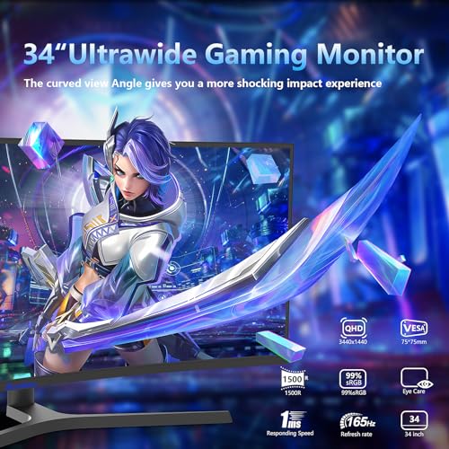 Sealan 34" Curved 4K Ultrawide Gaming Monitor