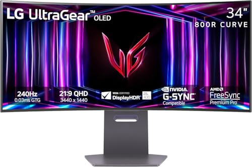LG 34-inch Ultragear OLED Curved Gaming Monitor