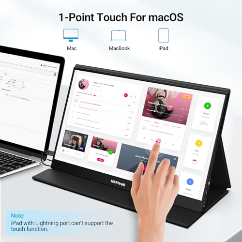 15.6" 1080P Portable Touchscreen Monitor with Speaker