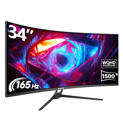 Gawfolk 34" Ultrawide Curved Gaming Monitor 165Hz
