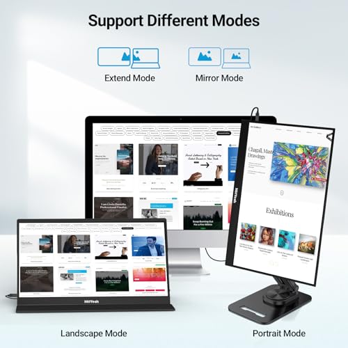 15.6" 1080P Portable Touchscreen Monitor with Speaker