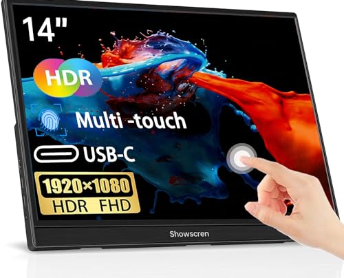 14" Touchscreen Portable Monitor with 1080p HD Display