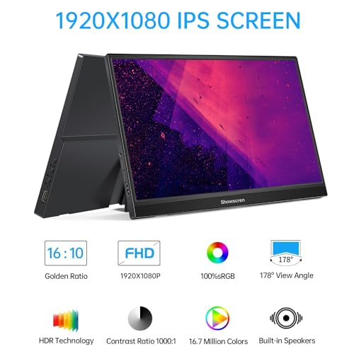 14" Touchscreen Portable Monitor with 1080p HD Display