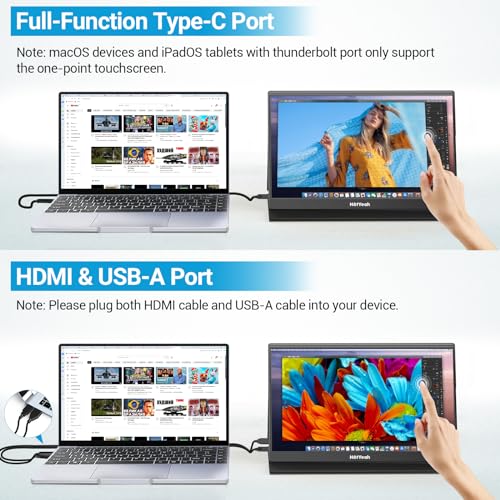 15.6" 1080P Portable Touchscreen Monitor with Speaker