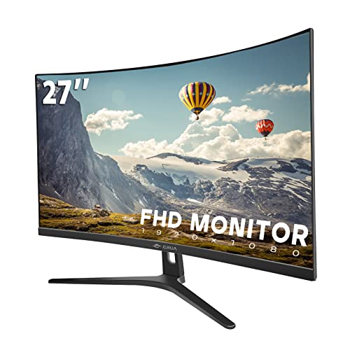 CRUA 27" Curved FHD Monitor with 100Hz Refresh