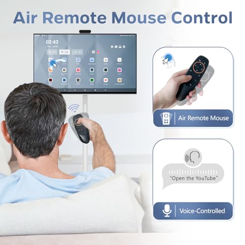 32" Portable Smart TV with Touchscreen & Wheels