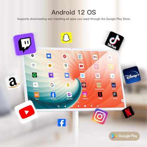 Fiteye 32-Inch Portable Touchscreen TV on Wheels