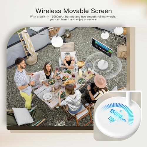 Fiteye 32-Inch Portable Touchscreen TV on Wheels