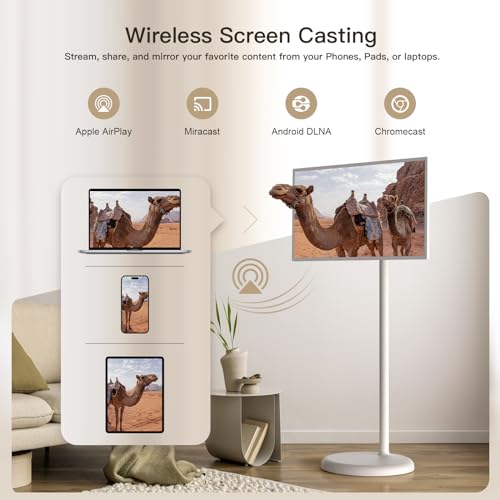 Fiteye 32-Inch Portable Touchscreen TV on Wheels