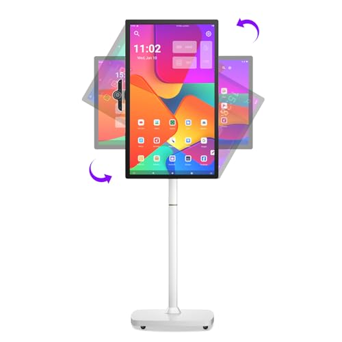 Uphith 27" Smart Portable Touchscreen TV on Wheels