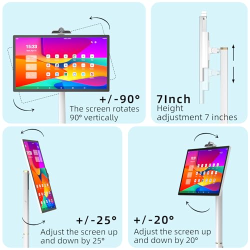 Uphith 27" Smart Portable Touchscreen TV on Wheels