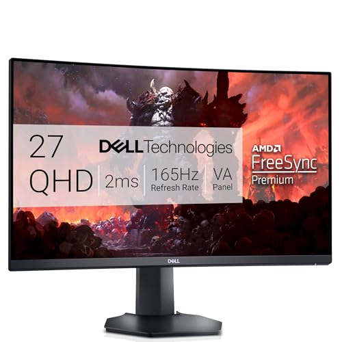 Dell 27" QHD Curved Gaming Monitor, 165Hz