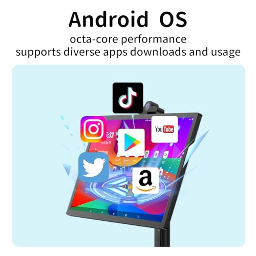 Uphith 27" Smart Portable Touchscreen TV on Wheels