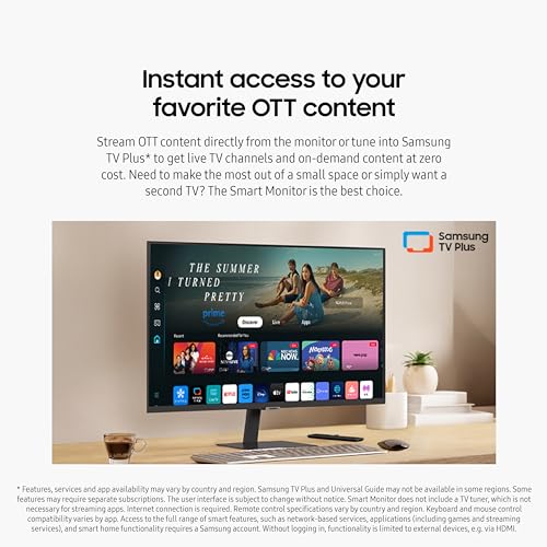 SAMSUNG 27-Inch M5 FHD Smart Monitor with HDR10