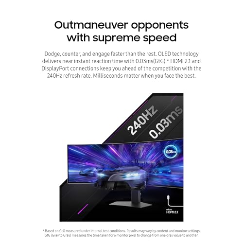 SAMSUNG 49" Odyssey OLED Curved Gaming Monitor